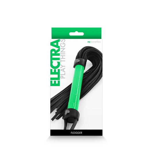 Electra Flogger - Green - Bondage Shop
