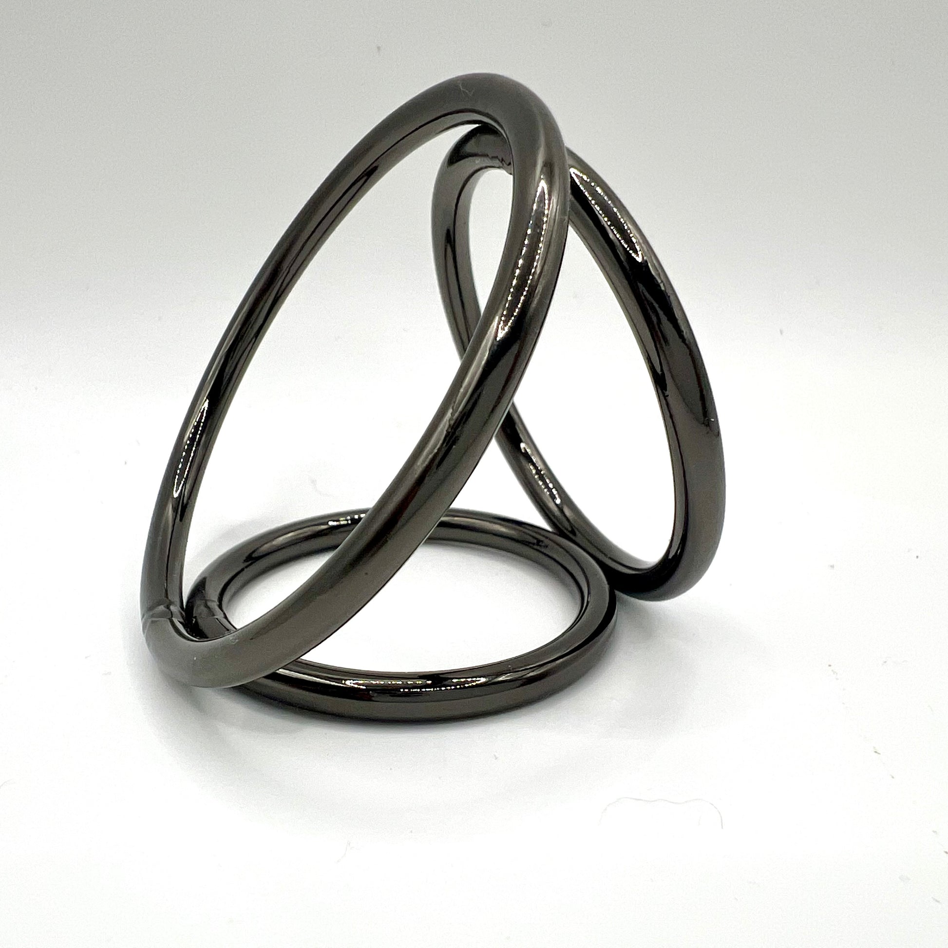 3 ring circus black metal cock ring