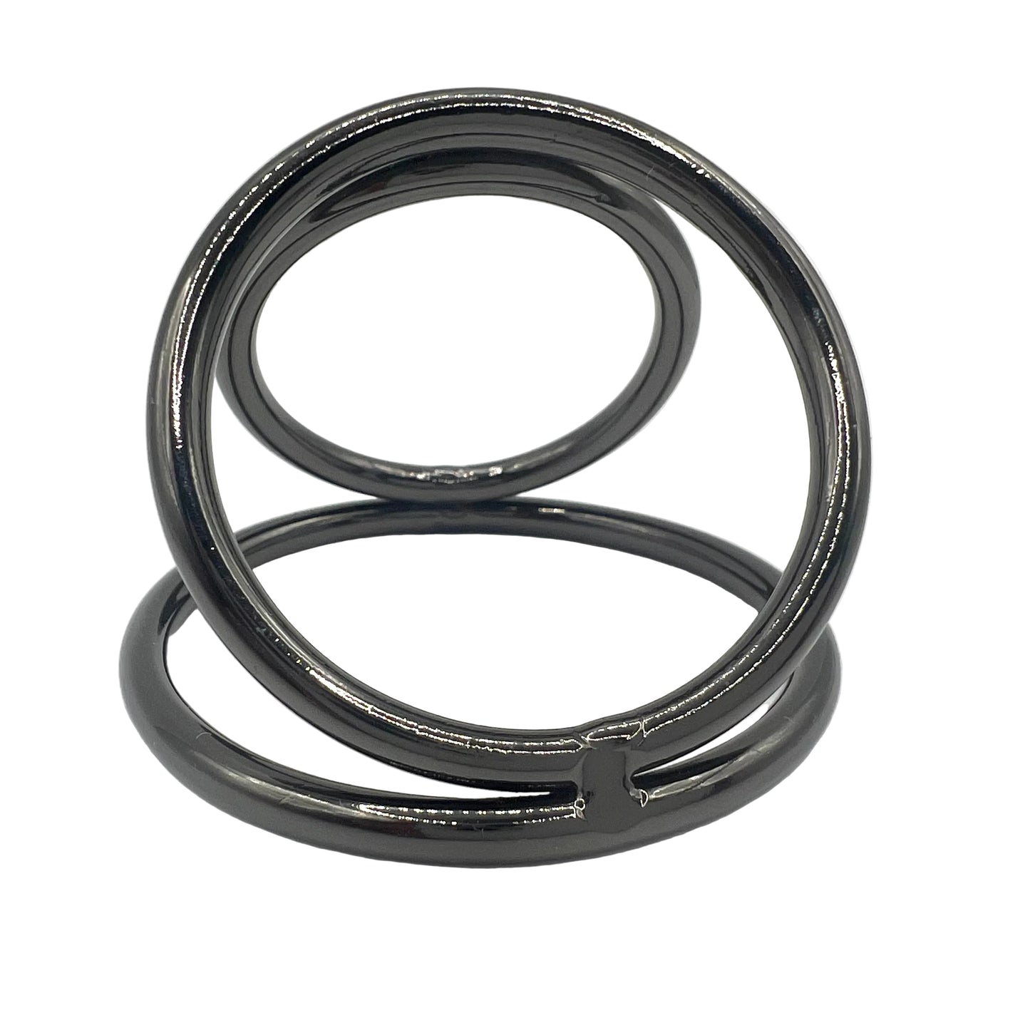 3 ring circus black metal cock ring
