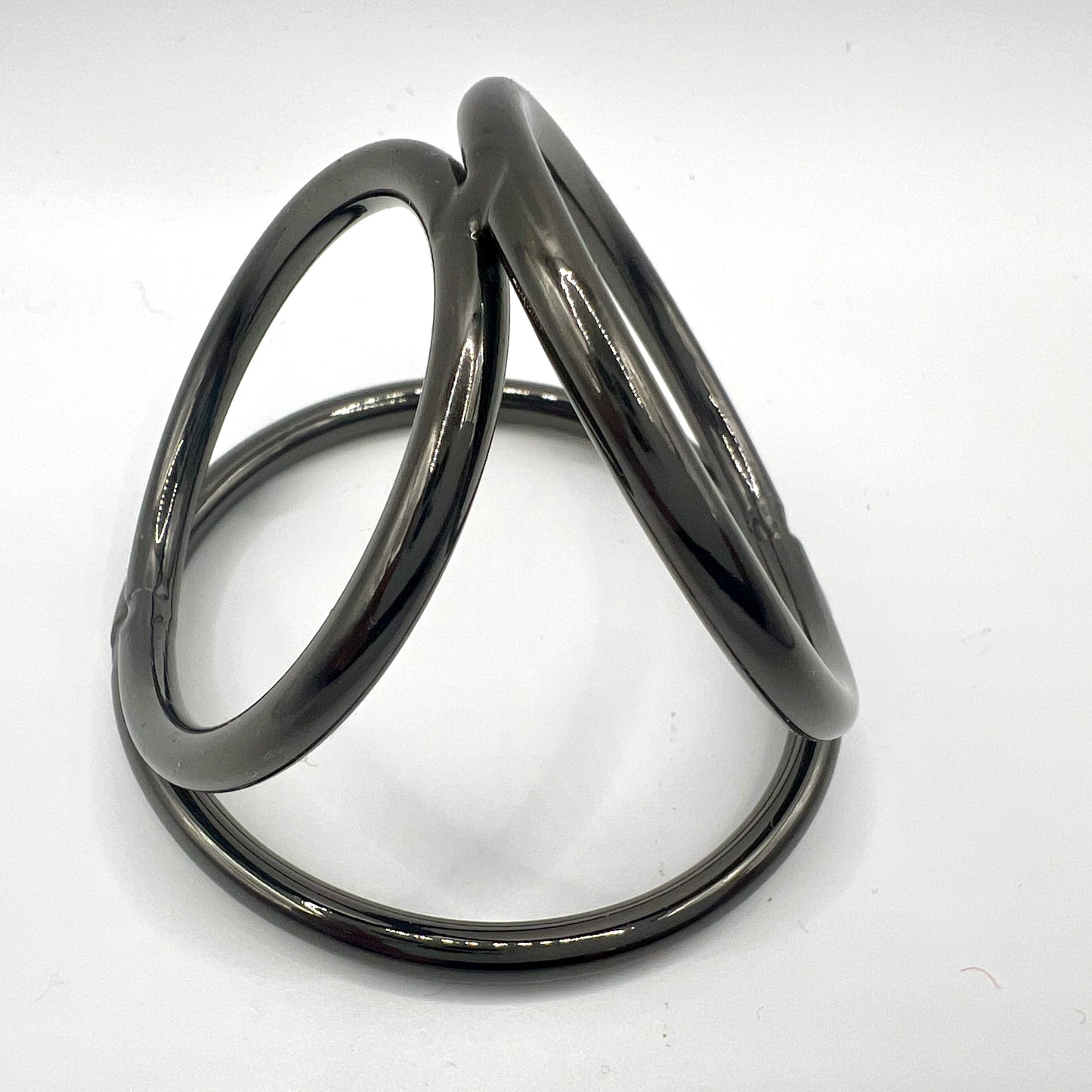 3 ring circus black metal cock ring