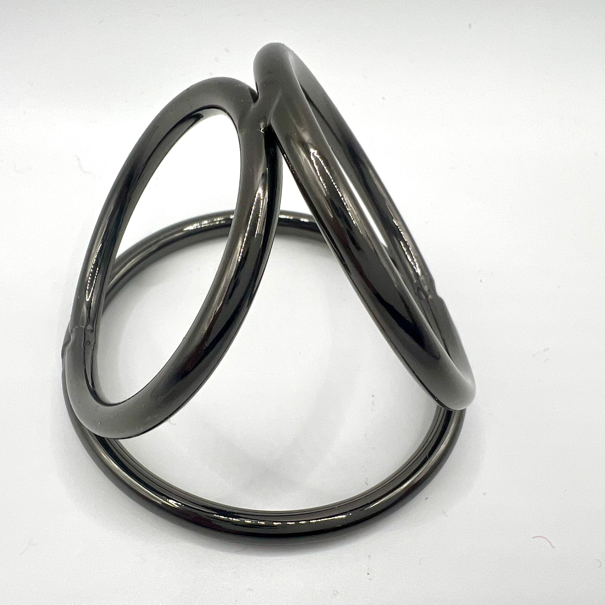3 ring circus black metal cock ring