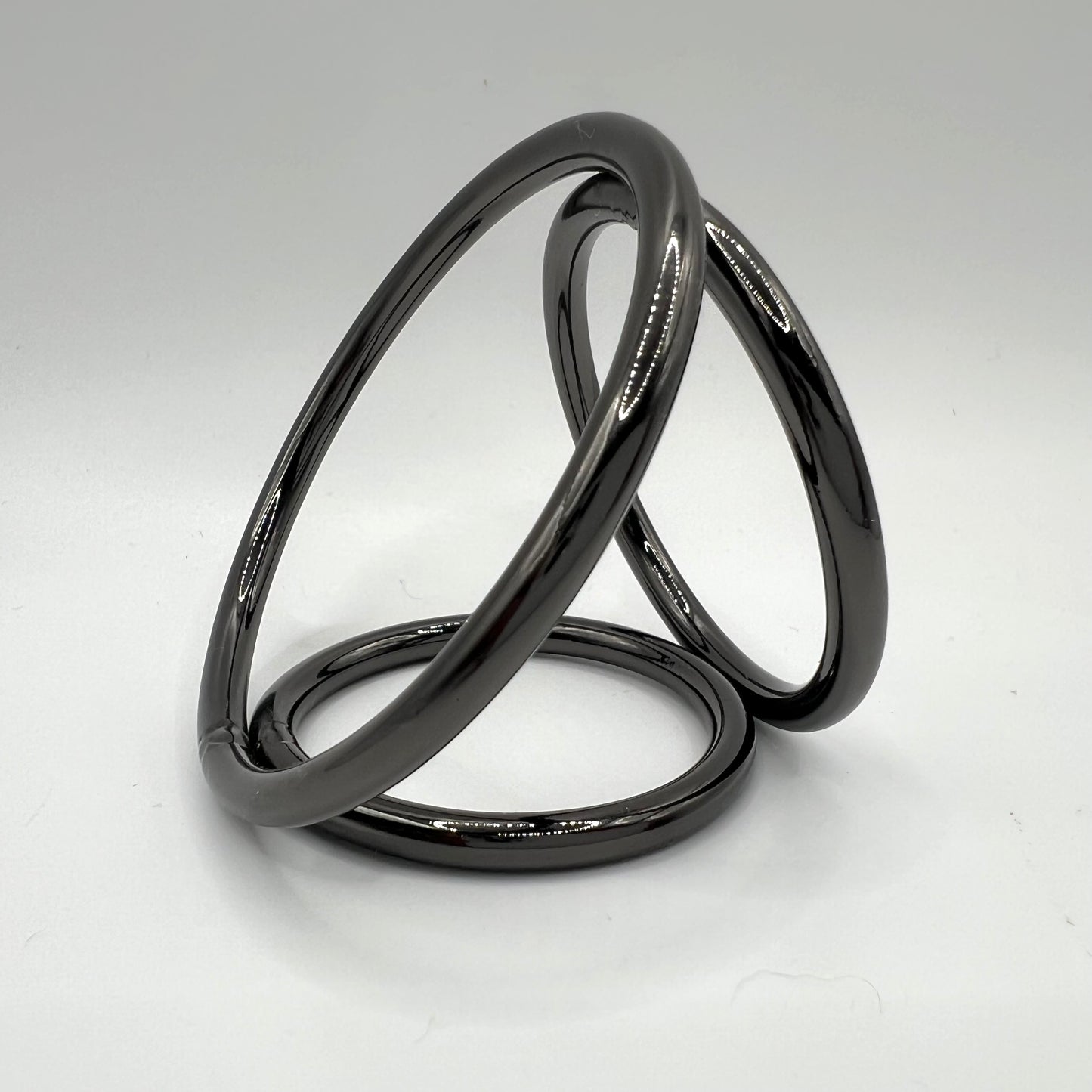 3 ring circus black metal cock ring