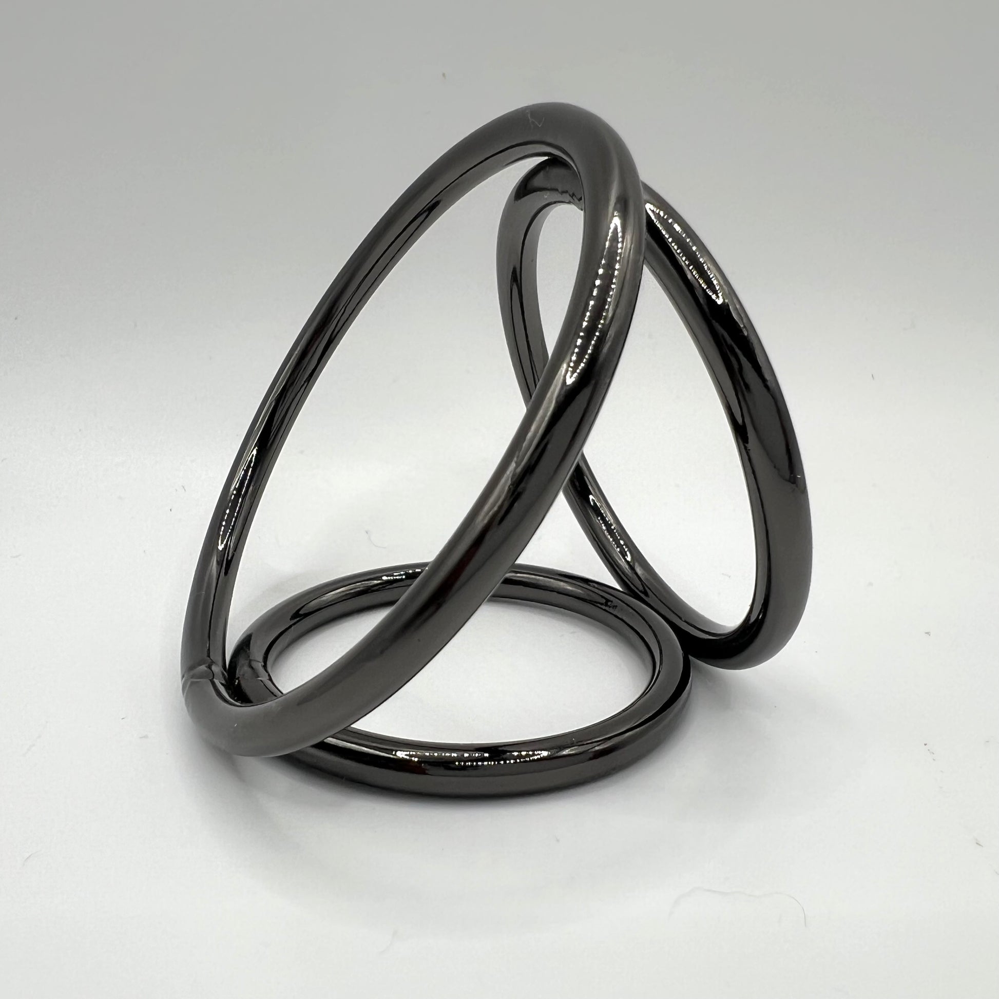 3 ring circus black metal cock ring