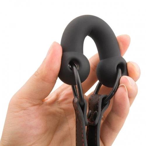 Silicone Bone Gag (Black) - Bondage Shop