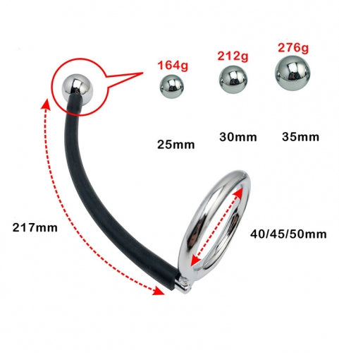Belly button ring with measurements on a white background