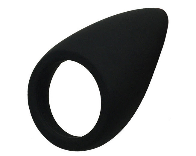 TEARDROP BLACK SILICONE COCK RING