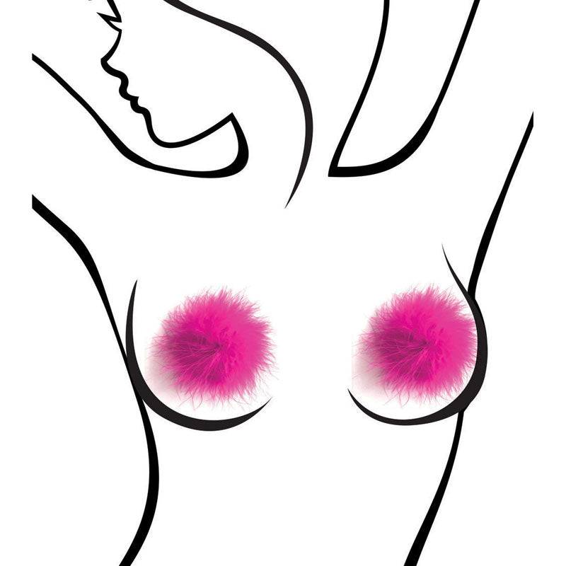 Nipple Pasties Couture Pink Marabou