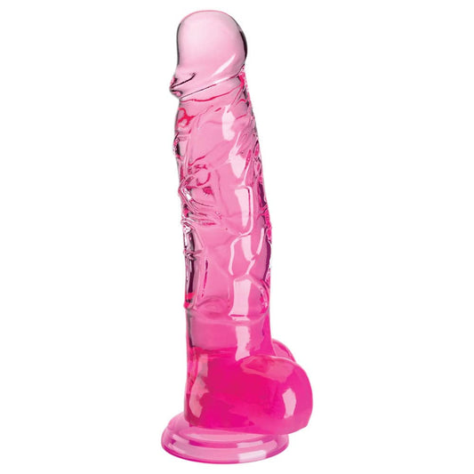 KING COCK  8"  BALLS - PINK