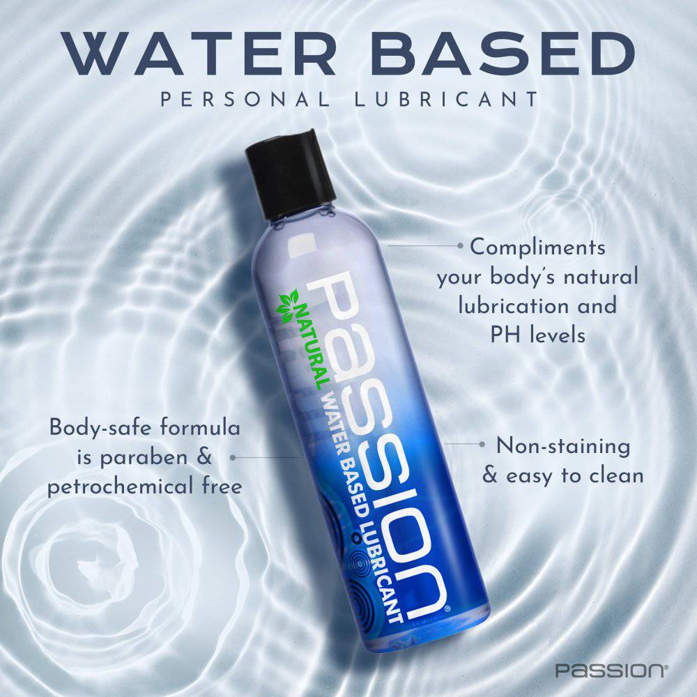 Passion Natural Water-Based Lubricant - 8 oz - Bondage Shop