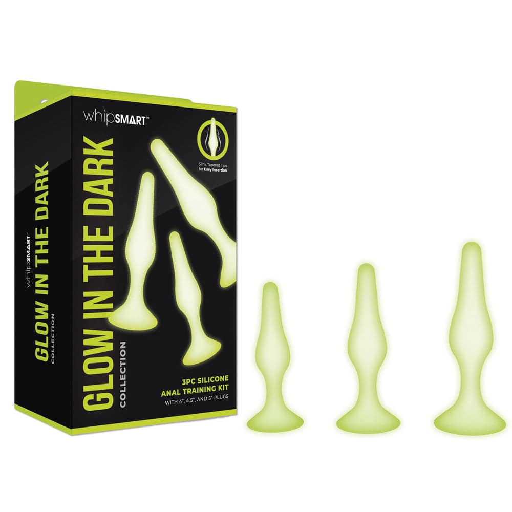 Glow In The Dark 3pc Anal Training Kit - Bondage Shop