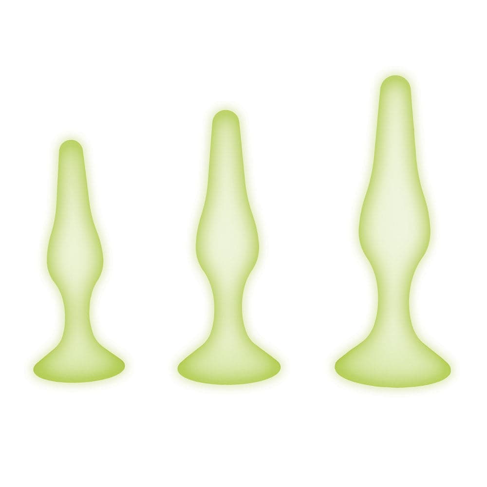 Glow In The Dark 3pc Anal Training Kit - Bondage Shop