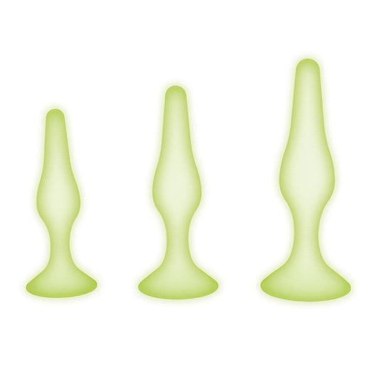 Glow In The Dark 3pc Anal Training Kit - Bondage Shop