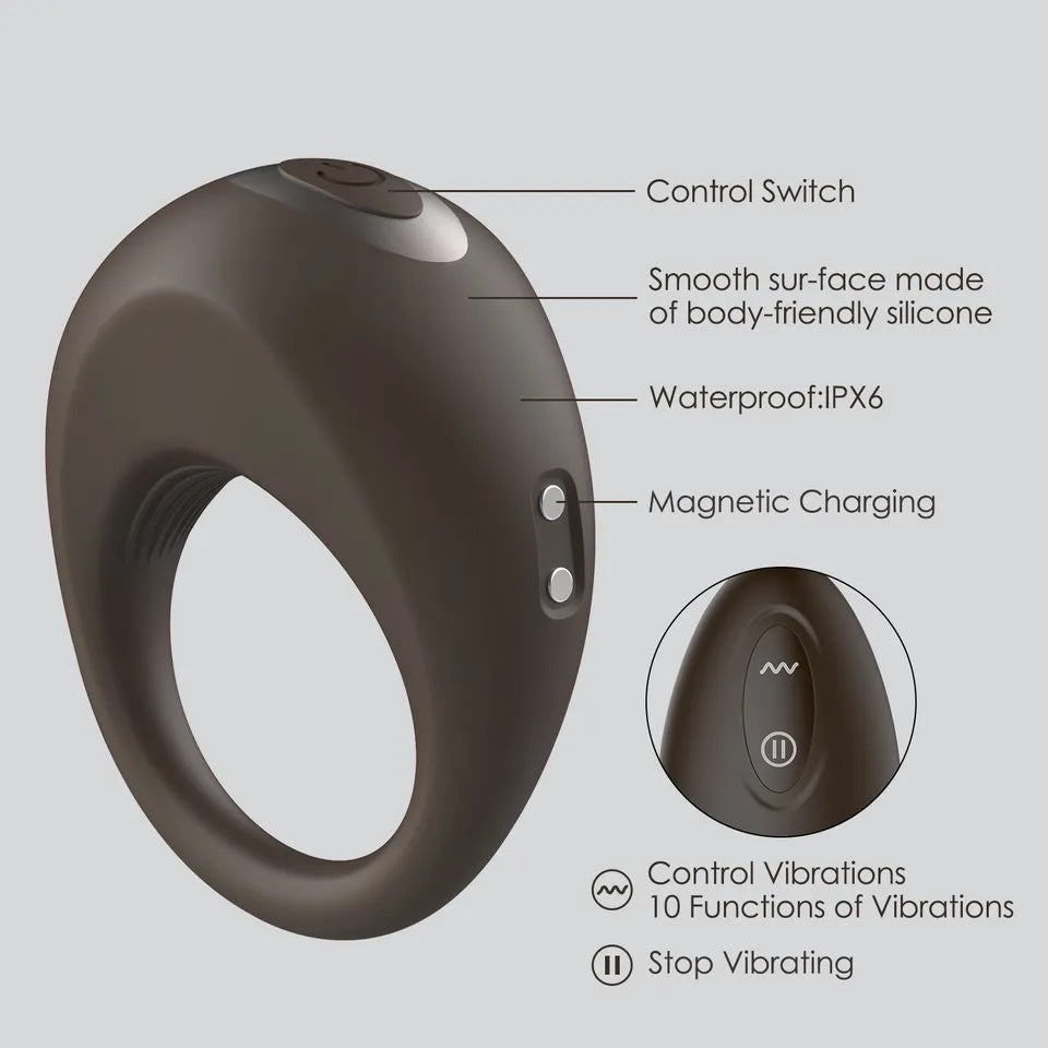 WINYI - ALAN 10 FCN RECHARGEABLE COCK RING