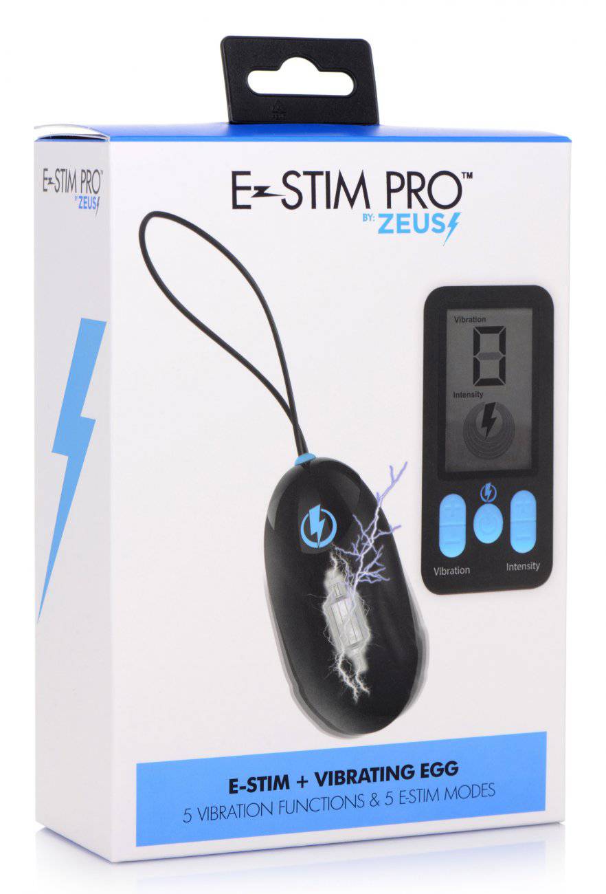 Zeus Electrosex- Silicone Vibrating Egg with Remote Control - Bondage Shop