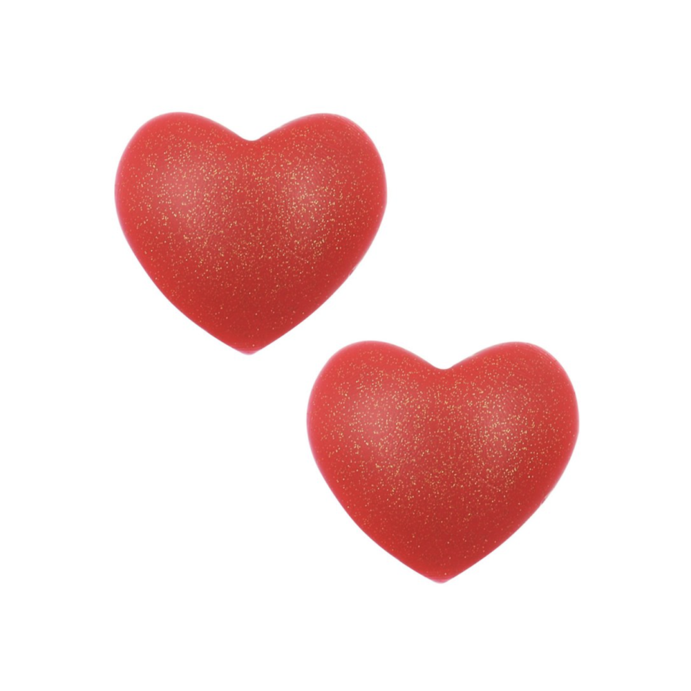 NIPPLE PASTIE "RED SILICONE HEARTS"
