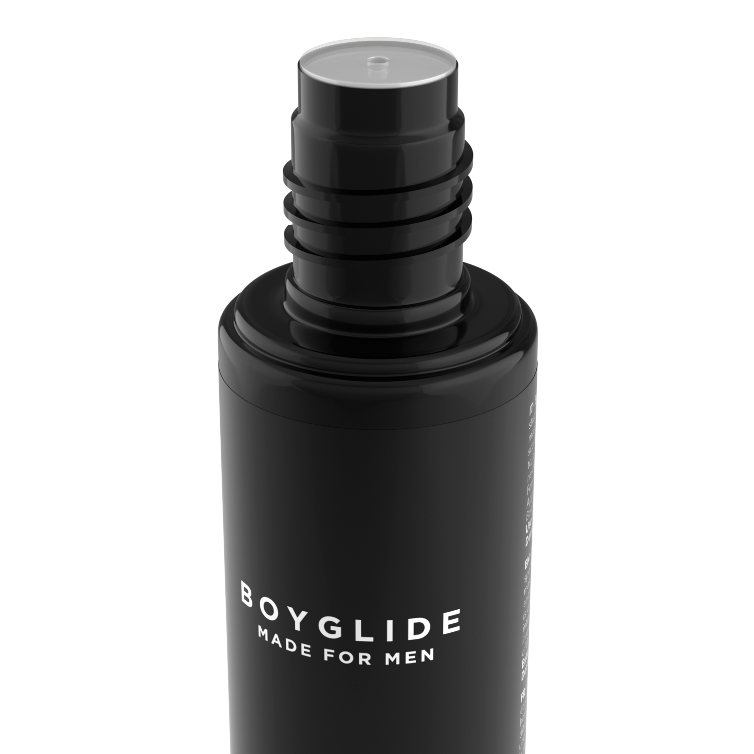 Black container of Boyglide on a white background