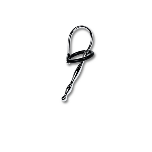 Urethral Plug w Black Silicone Ring