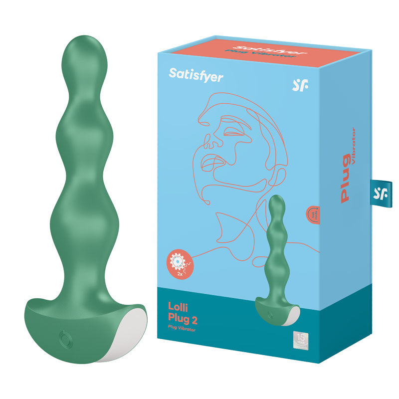 Satisfyer Lolli-Plug 2 - Green Vibrating Anal Beads