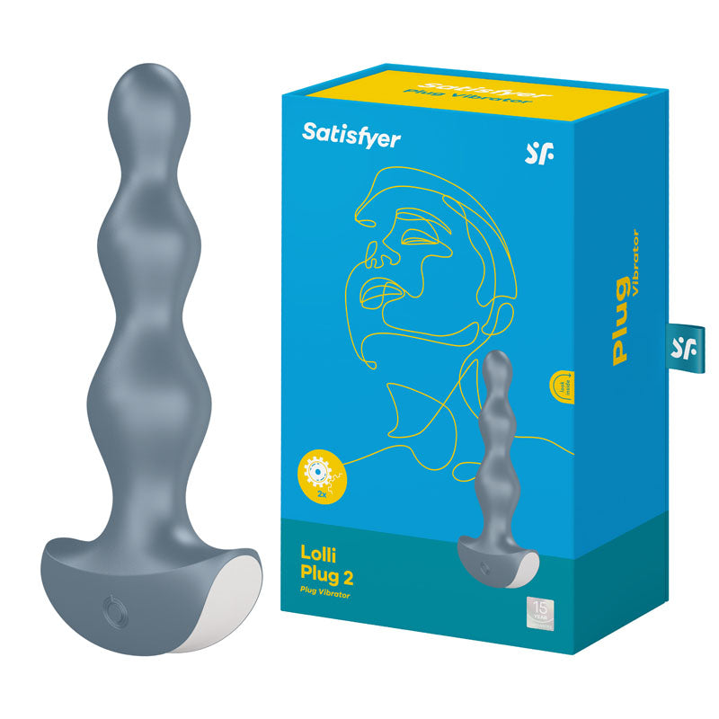 Satisfyer Lolli-Plug 2 - Gray Vibrating Anal Beads