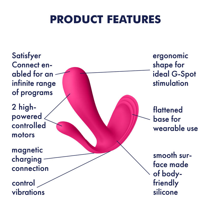 Satisfyer Top Secret + - Pink Wearable Vibrator with App Control