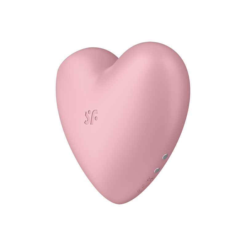 Satisfyer Cutie Heart - Light Pink - Light Pink USB Rechargeable Air Pulsation Stimulator with Vibration