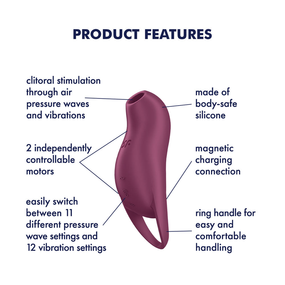 Satisfyer Pocket Pro 1 - Purple - Purple USB Rechargeable Air Pulse Stimulator