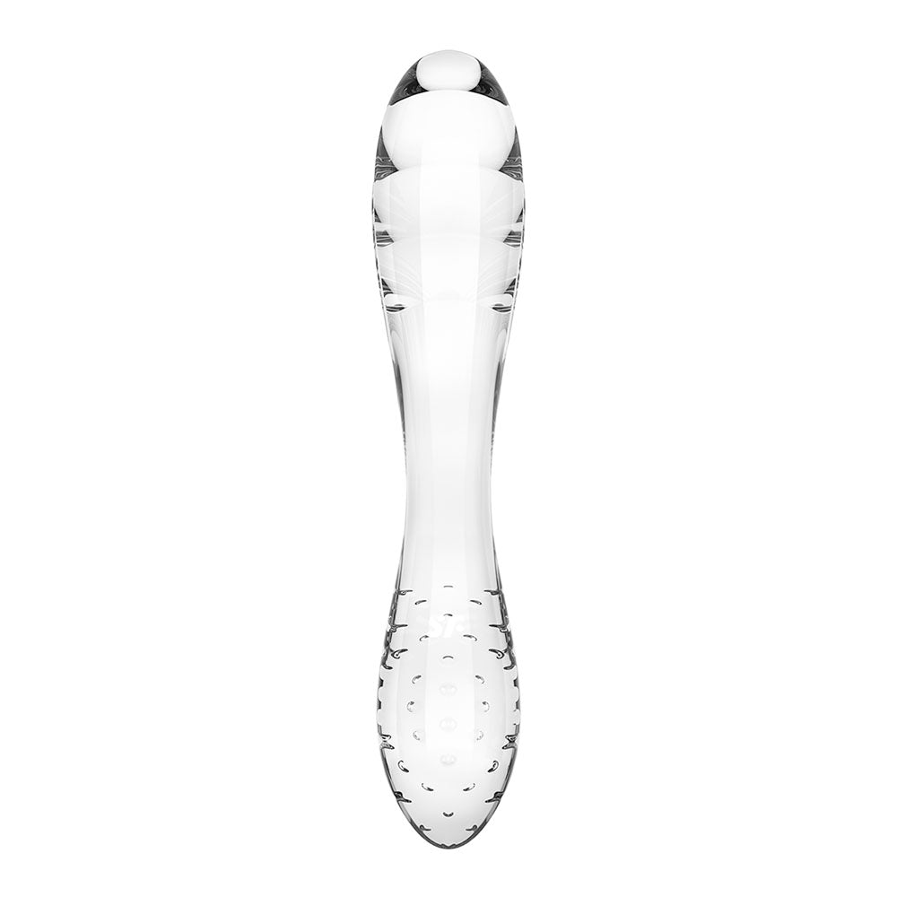 Satisfyer Dazzling Crystal 1 - Clear - Clear Glass Double Ended Dildo