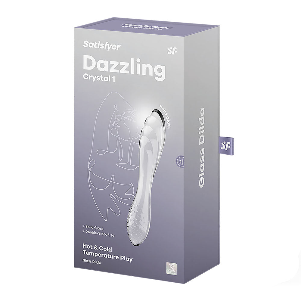 Satisfyer Dazzling Crystal 1 - Clear - Clear Glass Double Ended Dildo