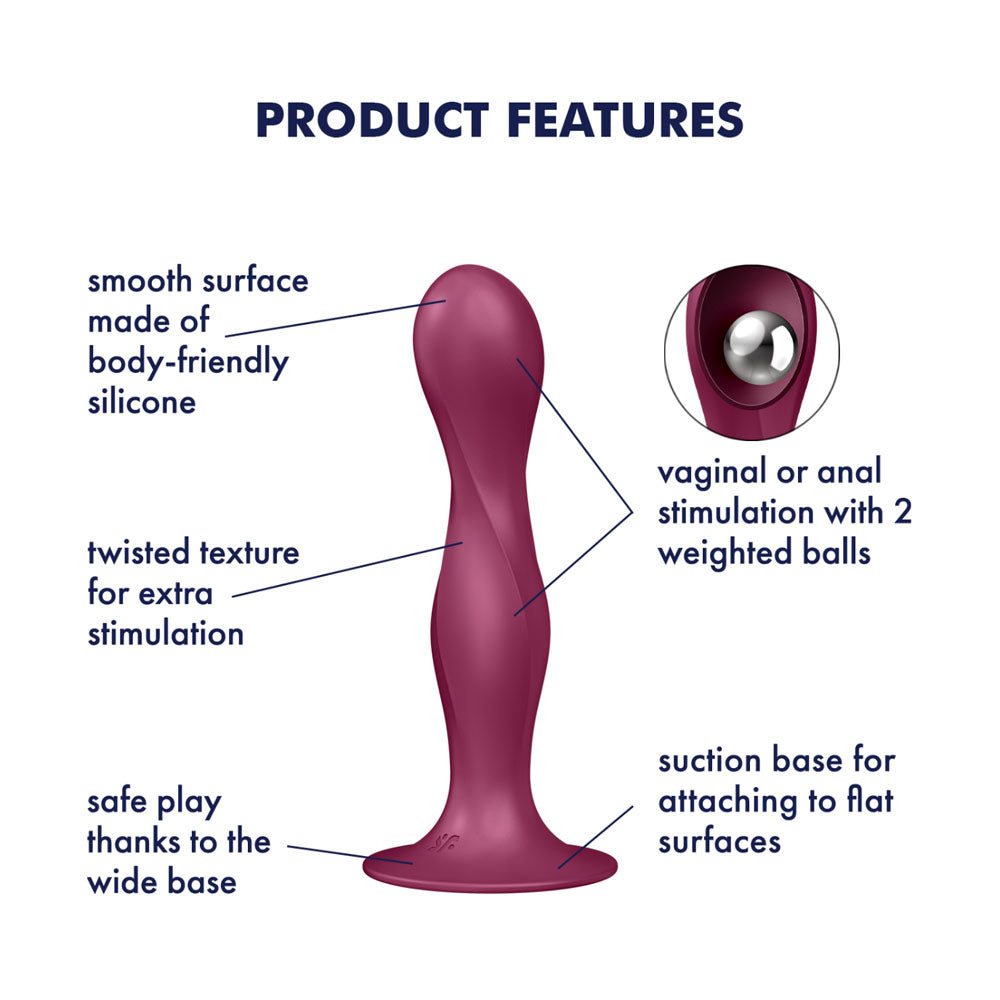 Satisfyer Doule Ball-R - Red - Red Anal Plug