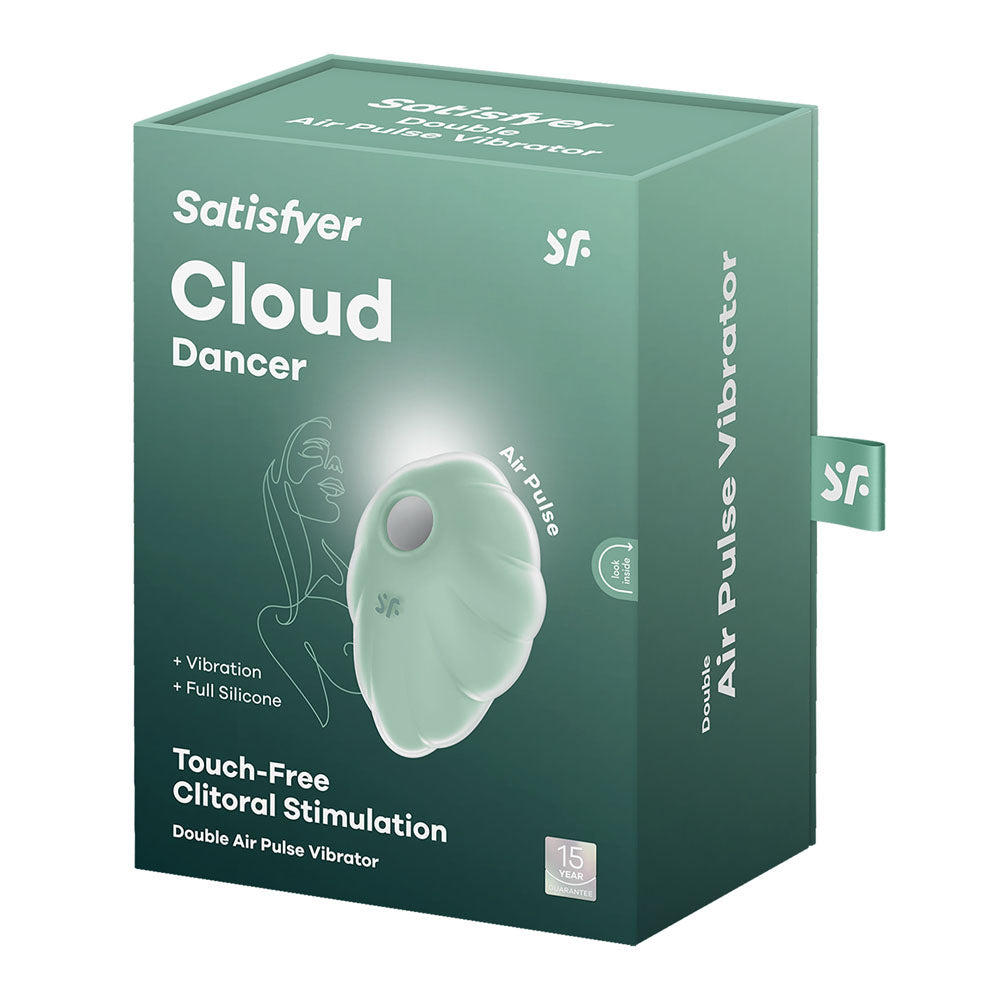 Satisfyer Cloud Dancer - Mint - Mint USB Rechargeable Vibrating Air Pulse Stimulator