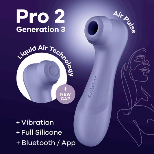 Satisfyer Pro 2 Generation 3 with App Control - Lilac - Lilac Touch-Free USB-Rechargeable Clitoral Stimulator