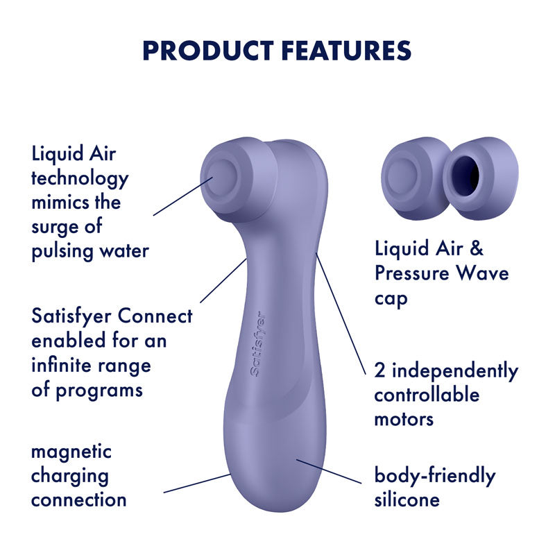 Satisfyer Pro 2 Generation 3 with App Control - Lilac - Lilac Touch-Free USB-Rechargeable Clitoral Stimulator