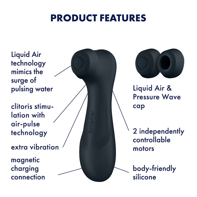 Satisfyer Pro 2 Generation 3 - Dark Grey - Dark Grey Touch-Free USB-Rechargeable Clitoral Stimulator