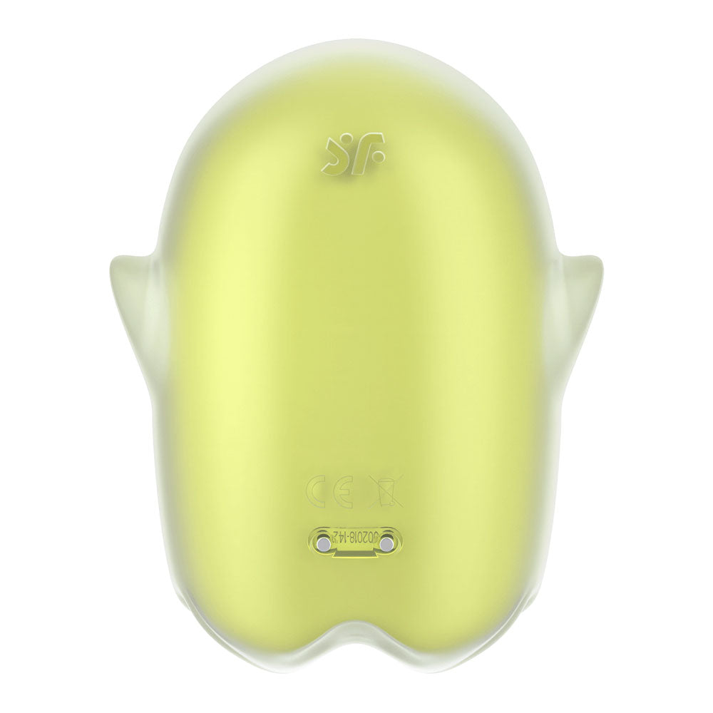 Satisfyer Glowing Ghost - Yellow - Glow in Dark Yellow USB Rechargeable Air Pulse Stimulator