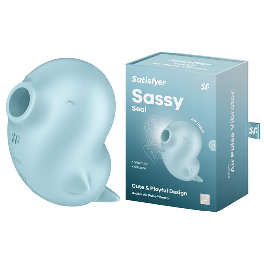 Satisfyer Sassy Seal - Light Blue USB Rechargeable Air Pulse Stimulator