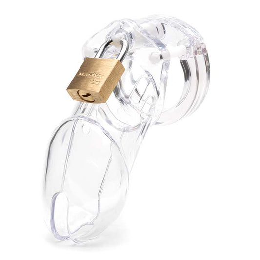 CB-6000 Chastity Cock Cage Kit - Clear - Clear 3.25 Inch Cock Cage Kit