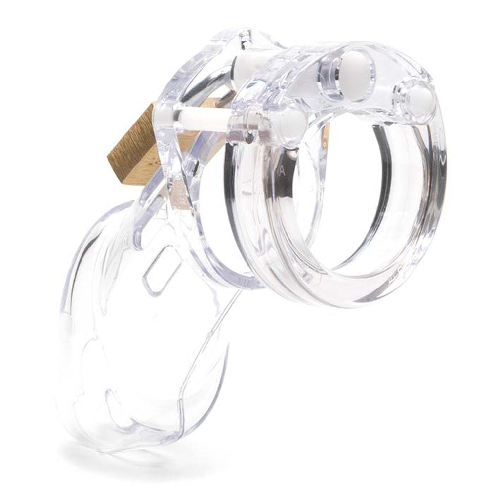 CB-6000 Chastity Cock Cage Kit - Clear - Clear 3.25 Inch Cock Cage Kit