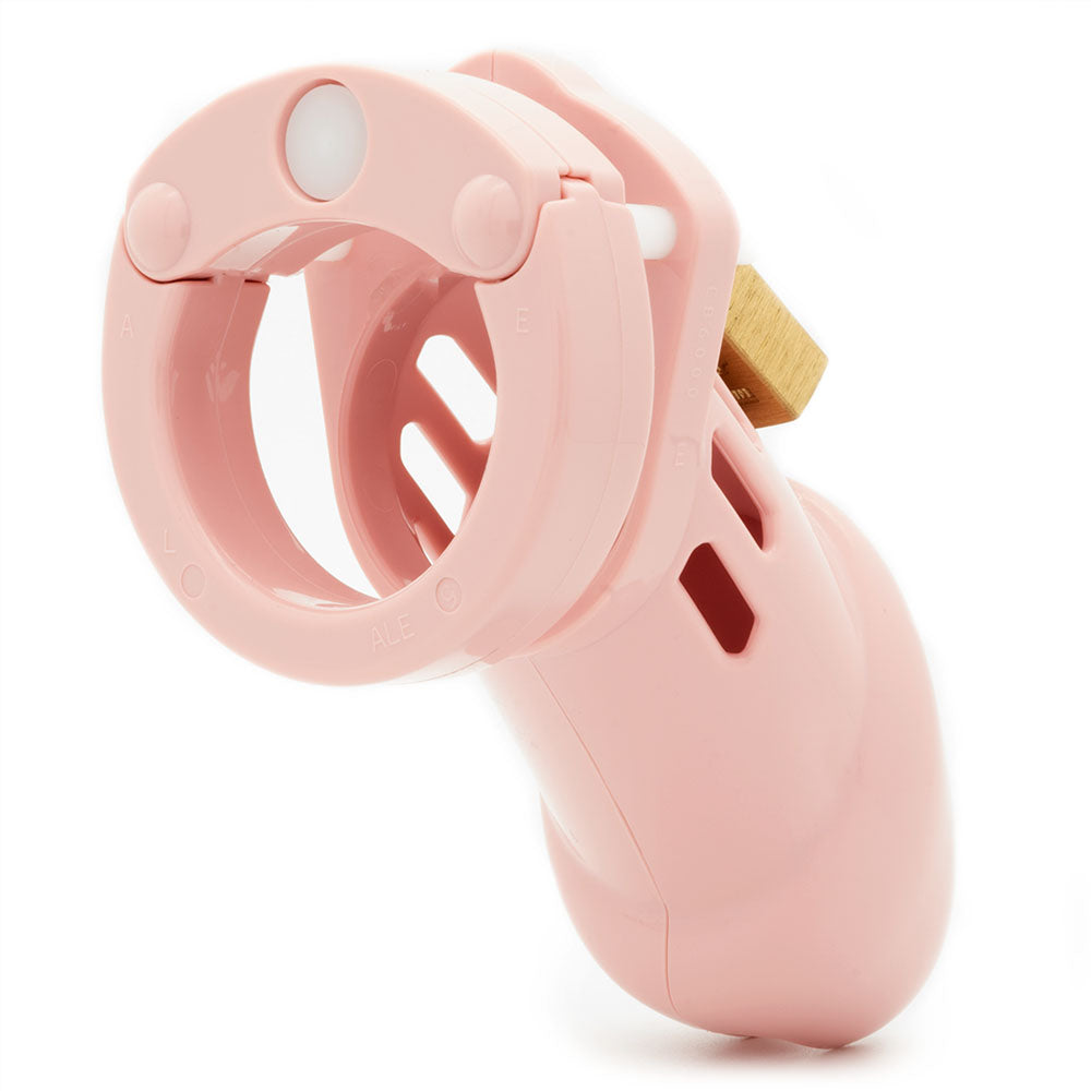 CB-6000 Chastity Cock Cage Kit - Pink - Pink 3.25 Inch Cock Cage Kit