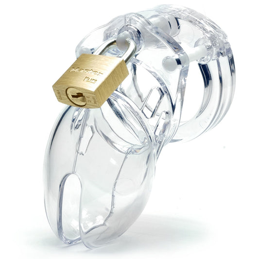 CB-6000S Chastity Cock Cage Kit - Clear - Clear 2.5 Inch Cock Cage Kit