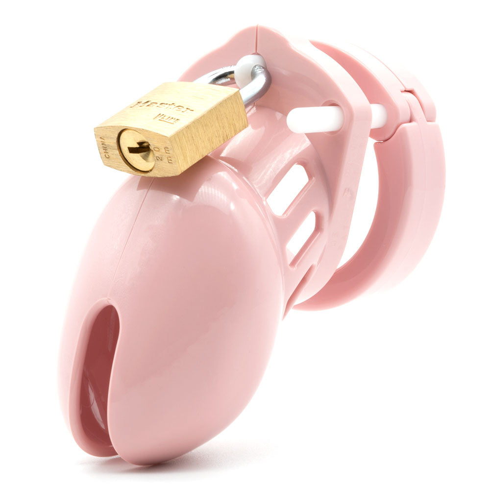 CB-6000S Chastity Cock Cage Kit - Pink - Pink 2.5 Inch Cock Cage Kit