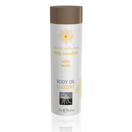 SHIATSU Edible Body Oil - Luxury - Vanilla Flavoured - 75 ml