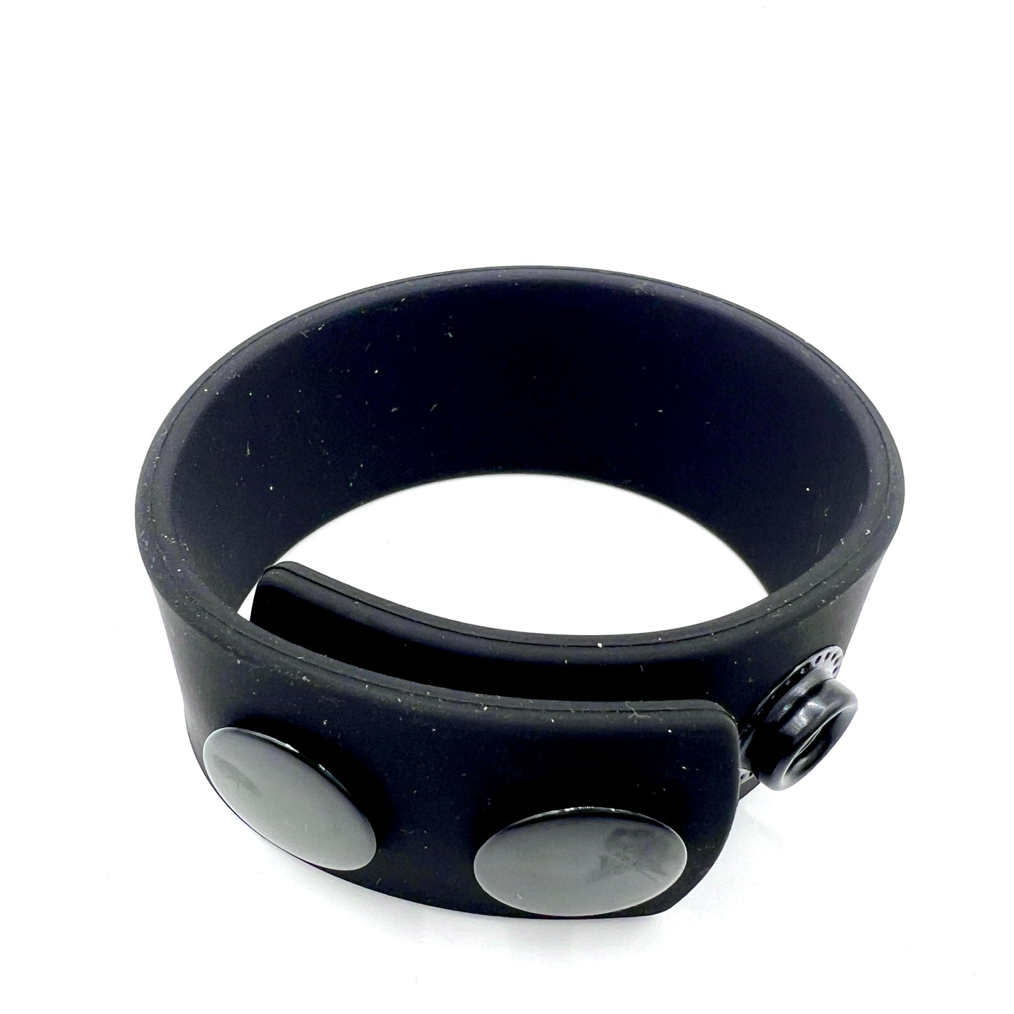 ADJUSTABLE SILICONE COCK RING - BLACK