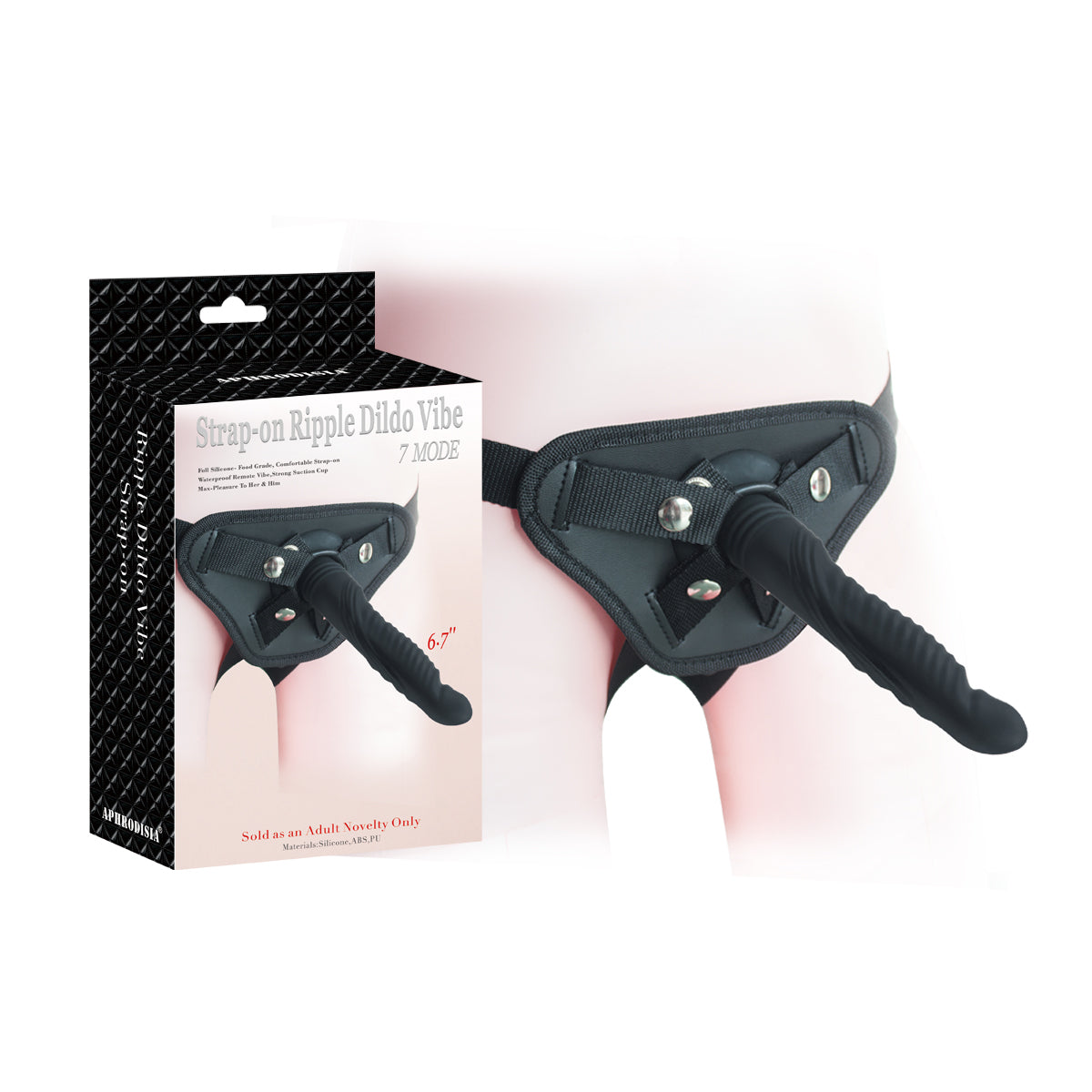 STRAP-ON RIPPLE DILDO VIBE