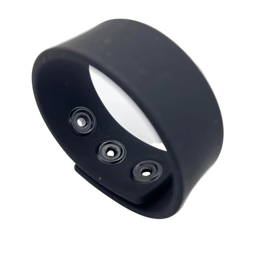 ADJUSTABLE SILICONE COCK RING - BLACK