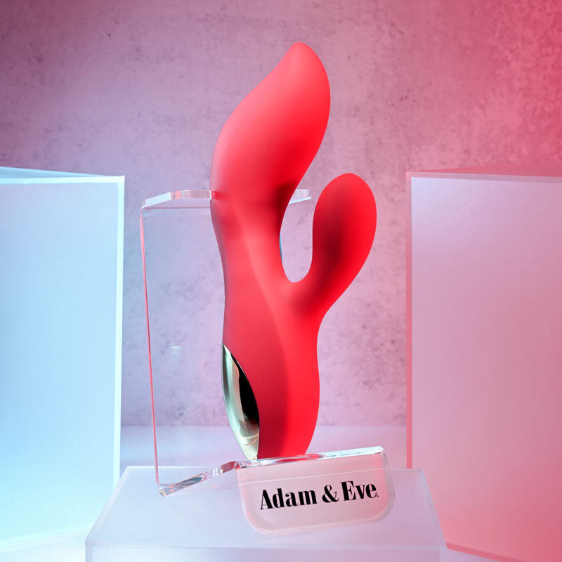 Adam & Eve EVE'S BIG AND CURVY G - Red 19.8 cm USB Rechargeable Rabbit Vibrator