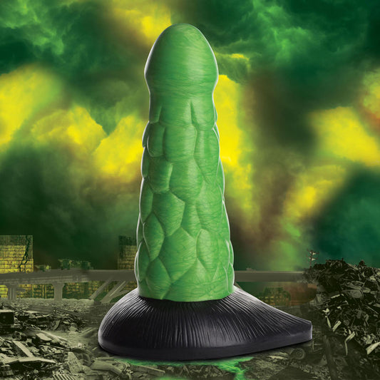 Creature Cocks Radioactive Reptile Thick Scaly Silicone Dildo - Green 19 cm Dildo