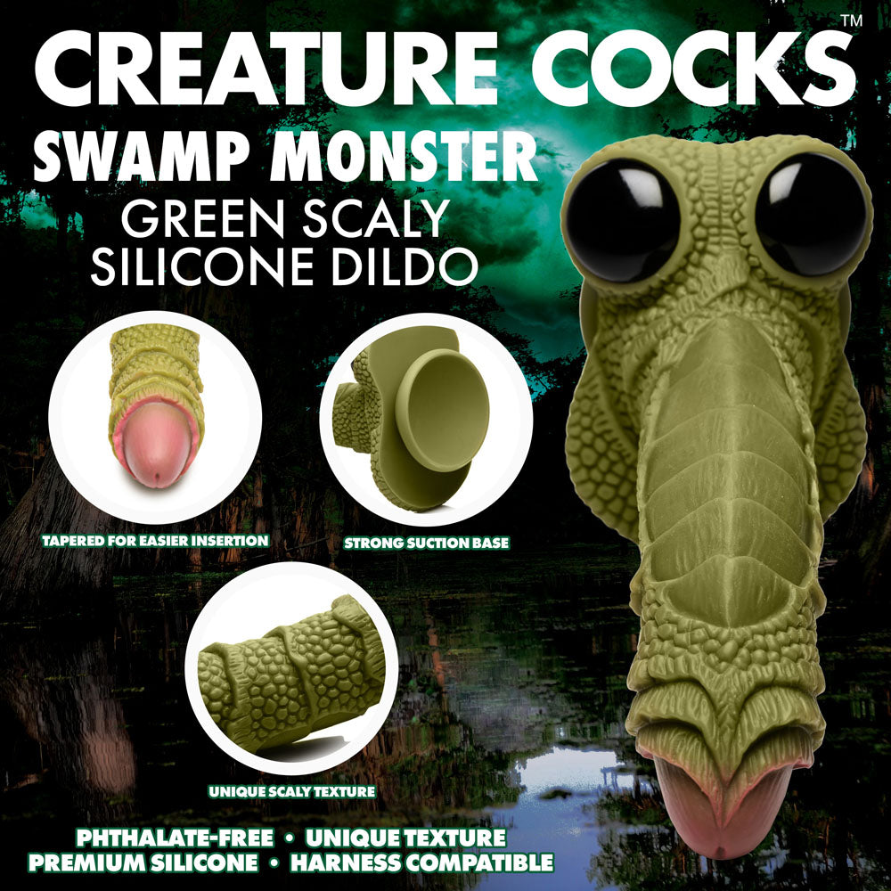 Creature Cocks Swamp Monster - Green 23.9 cm Fantasy Dildo