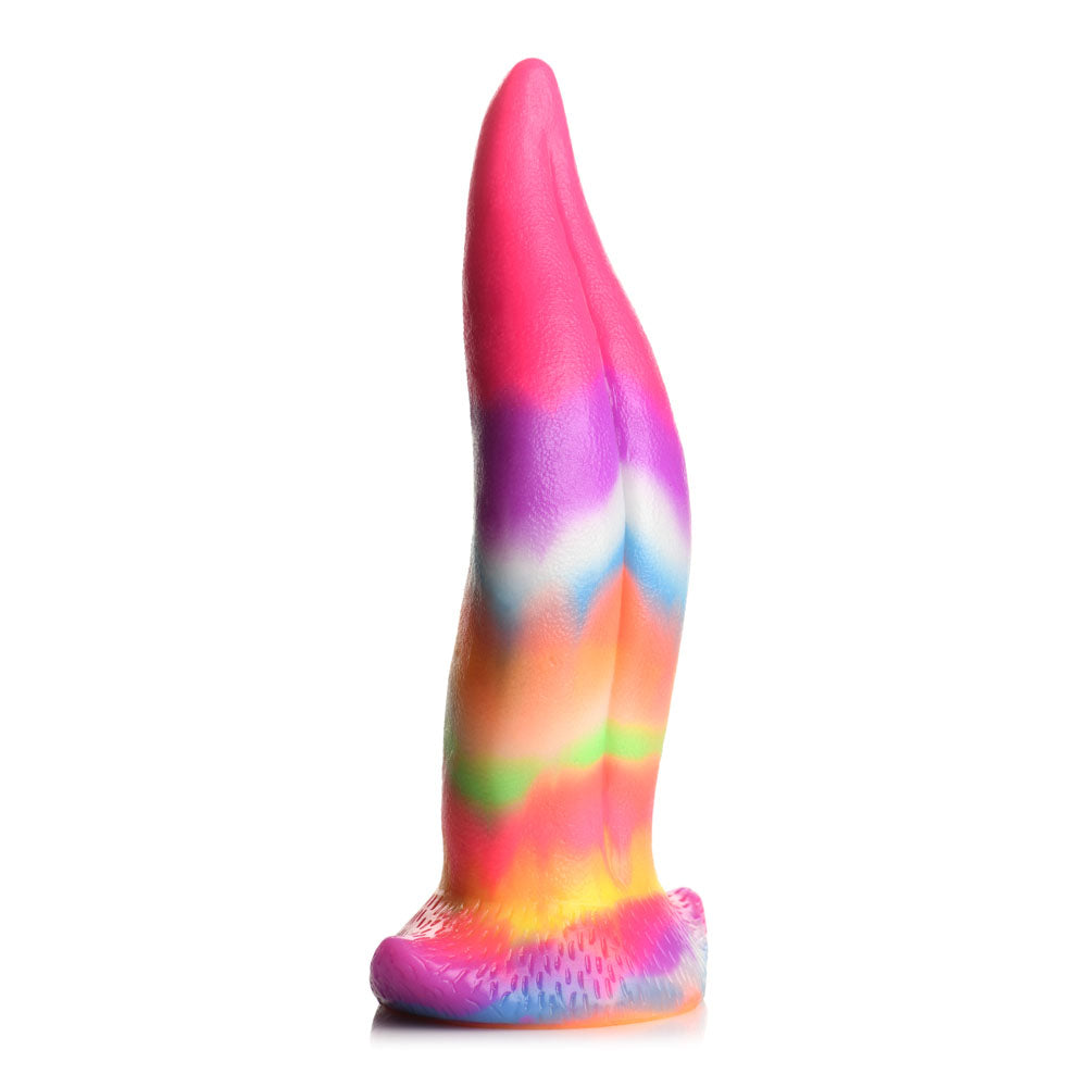 Creature Cocks Unicorn Kiss Silicone Dildo - Coloured 21.4 cm Fantasy Unicorn Tongue Dildo