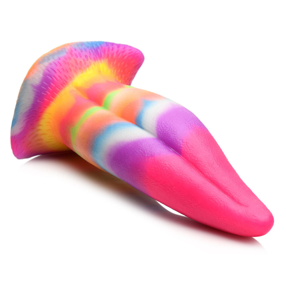 Creature Cocks Unicorn Kiss Silicone Dildo - Coloured 21.4 cm Fantasy Unicorn Tongue Dildo