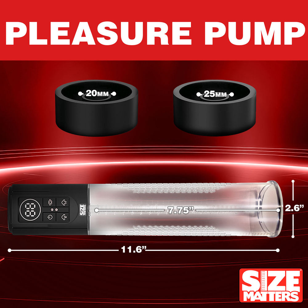 Size Matters Sucking Penis Pump - Clear USB Rechargeable Penis Pump